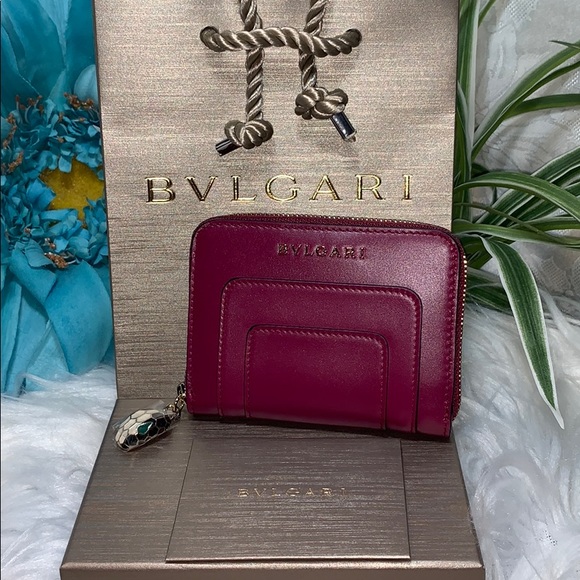 BVLGARI Handbags - BVLGARI Serpenti Compact Wallet Orchid NeW purple